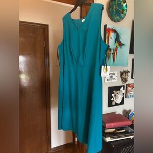 NWT!!!  Calvin Klein Teal Midi Dress